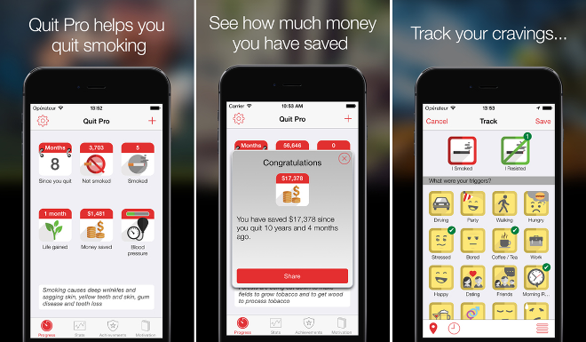 Quit smoking apps Photo Credit: by Quit Pro / Apple Store